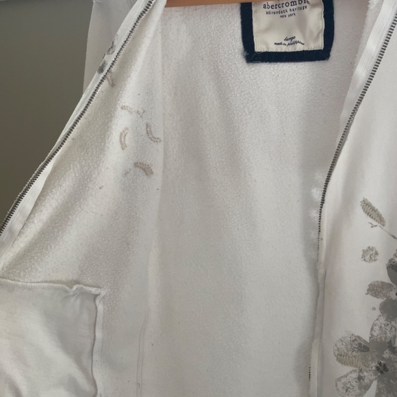 2 for $10 💕 Abercrombie Kids Floral Hoodie L - Picture 6 of 14